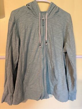 Eddie Bauer Mint Green Light Weight Zip-Up Hoodie
